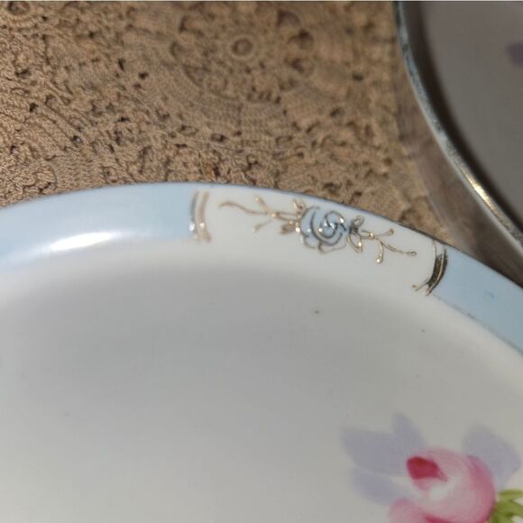 Vintage Nippon 2 candy nut trinket dish hand painted - Picture 6 of 8